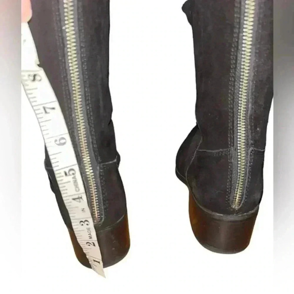 ASOS Black Suede thigh high‎ boots, Size 7 - Picture 4 of 7